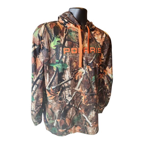 Polaris Camo Hoodie Large Pursuit Hunting Pullover Sweatshirt Fleece Gorpcore - Picture 13 of 16